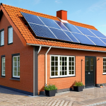 ** A well-insulated Dutch house with solar panels on the roof, showcasing energy efficiency and sustainability.

2.  **