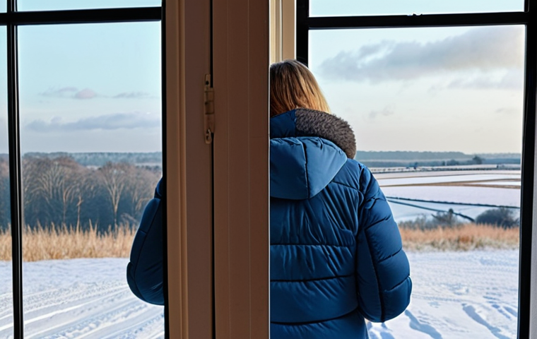 **
Prompt: A person browsing winter coats online, surrounded by personalized ads showcasing similar jackets in various colors and price ranges. Focus on the feeling of being targeted by AI algorithms. Add subtle hints of concern or surprise on the person's face. Dutch winter landscape in the background visible through a window.
**