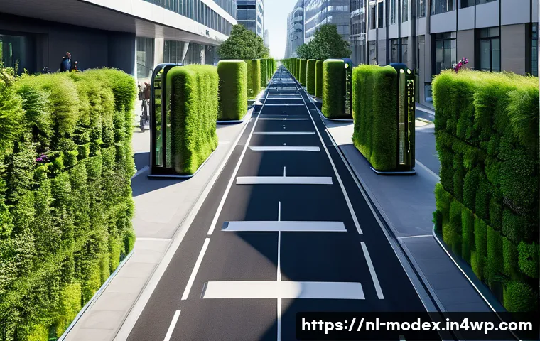 인간 기술 공존의 글로벌 사례 - **Smart City Dutch Urbanism: Efficiency and Green Living**
A wide-angle, hyperrealistic shot of ...